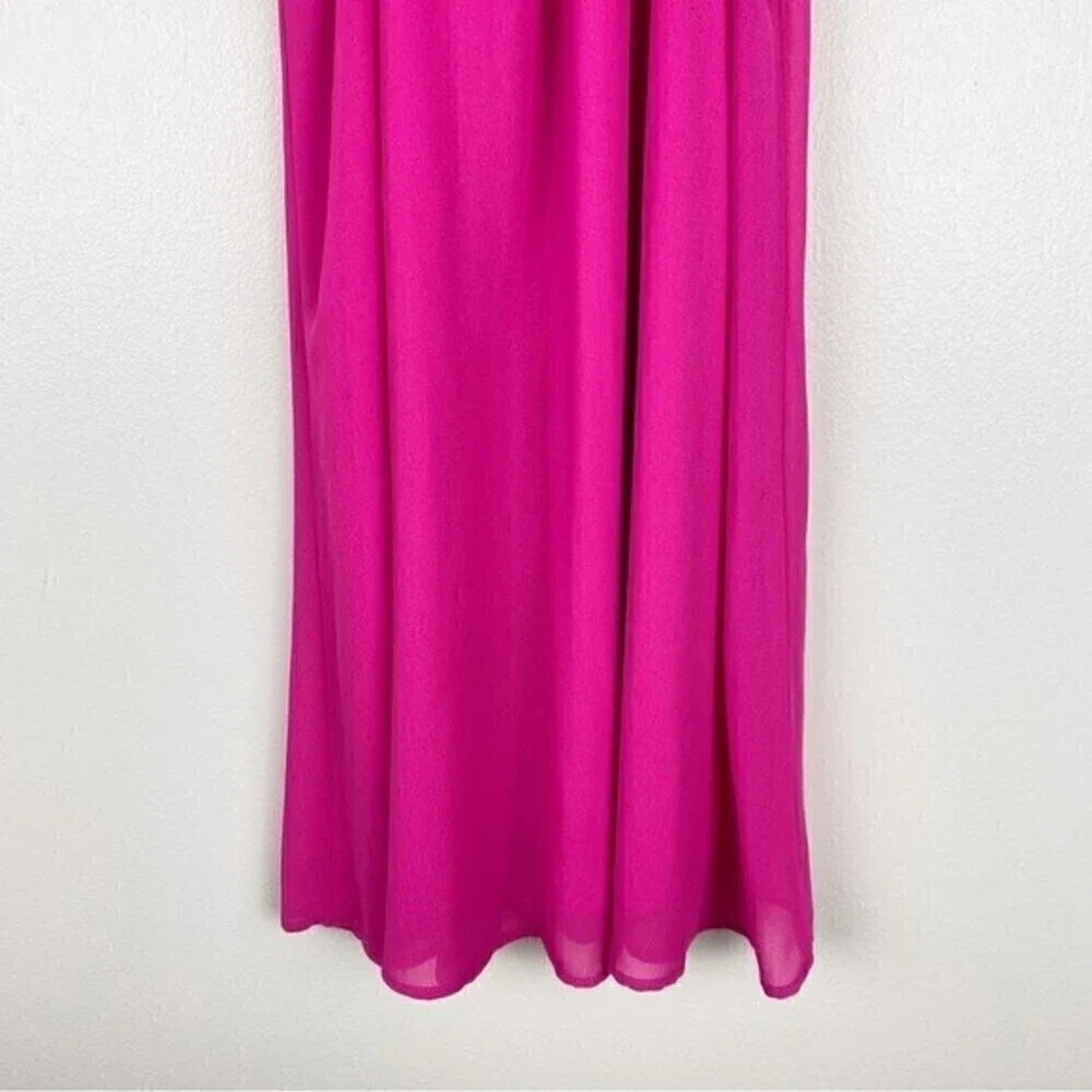 Lulu's Tell Me Fuchsia Swing Lightweight Flirty Swing Mini Dress Size S - Picture 8 of 10